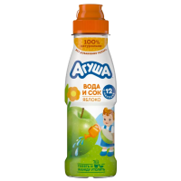 Дет вода и сок Агуша яблоко бг 12+ 0,3л