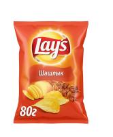 Чипсы Lays 70-80 г. шашлык