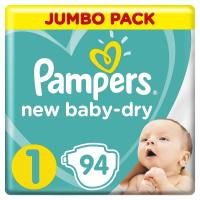 Подгузники Pampers New Baby-Dry 1-94шт 2-5кгПодгузники Pampers New Baby-Dry 1-94шт 2-5кг