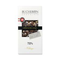 Шок-плит Bucheron 100г гор-шок с зернами кофе и апельсином 72%