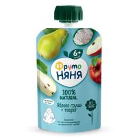 Дет пюре Фруто Няня 90г яблоко груша творог 6+ д п
