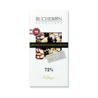 Шок-плит Bucheron 100г гор-шок с миндалем-клюквой и фисташками 72%