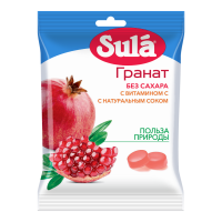 Леденцы Sula без сахара гранат 60г