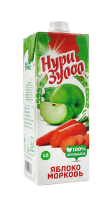 Сок Нури Зулол 1л яблоко-морковь т-п
