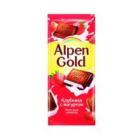 Шок-плит Alpen Gold 85г клубника с йогуртом