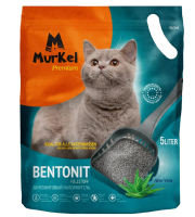Наполнитель кошачьего т. Murkel бентон 5л. алоэ вера