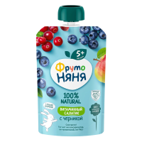 Детпюре Фруто Няня 90г витаминный салатик с черникой д п-Photoroom