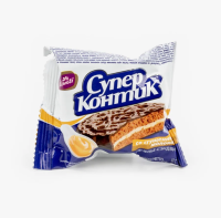 Печенье Супер-Контик в шок гл сгущ мол 50г