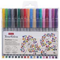 Фломастеры Hatber 18цв Terra Colora