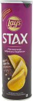 Чипсы Lays Stax 140 г. ребрышки барбекю