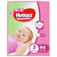 Подгузники HUGGIES Ultra Comfort №3-94шт ддев 5-9кг