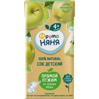 Детсок Фруто Няня 200мл яблочный прямого отжима т п