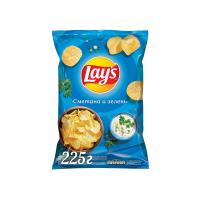 Чипсы Lays 225 г. сметана и зелень