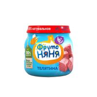 Дет-пюре Фруто Няня 80г телятина 6+ с-б