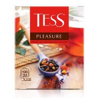Чай Tess 100пак Pleasure шиповник и яблоко черный