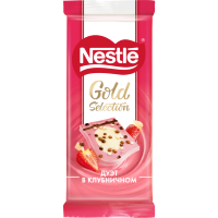 Шокплит Nestle 85г selection белый шок с клубникой