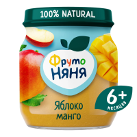 Дет пюре Фруто Няня 100г яблоко манго с б