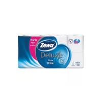 Туал бумага Zewa 8шт Deluxe Pure White 3сл