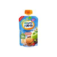 Дет пюре Фруто Няня 90г яблоко земляника ежевика д п