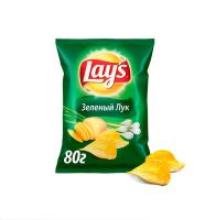 Чипсы Lays зеленый лук 80г