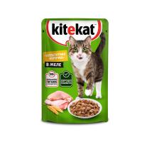 Корм дкошек Kitekat 85г желе апетитная курочка