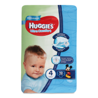 Подгузники HUGGIES Ultra Comfort №4-19шт дмал 8-14кг