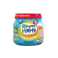 Дет-пюре Фруто Няня 80г кролик 6+ с-б