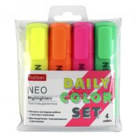 Набор Hatber текстовыделителей 4цвета
