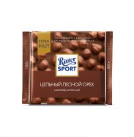 Шокплит Ritter Sport молочный с цельным орехом 100г