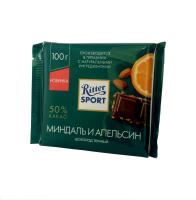 Шок плит Ritter Sport темный миндаль и апельсин 100г