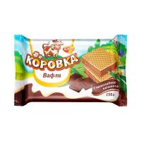 Вафли Коровка с шоколадной начинкой 150г