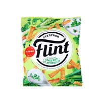 Сухарики Flint 70г сметана с зеленью