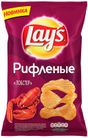 Чипсы Lays 70-80 г. рифленые лобстер