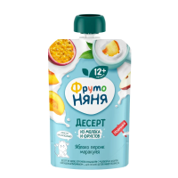 Дет десерт Фруто Няня 90г из молока и фруктов яблоко персик маракуйя д п