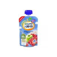 Дет пюре Фруто Няня 90г яблоко малина и творог д п