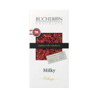Шок-плит Bucheron 100г мол шок с кусочками малины 72%