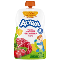Дет пюре Агуша 90г яблоко-малина-шиповник д п