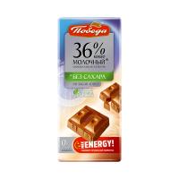 Шок-плит Победа Молочный на Stevia 36% 100гр