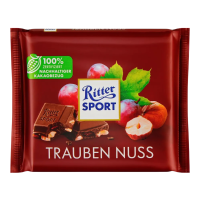 Шок плит Ritter Sport 100г c лесным орехом и изюмом-Photoroom