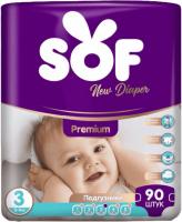 Подгузники Sof Premium 3-90шт 5-9кг