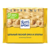 Шокплит Ritter Sport 100г белый с цельным орехом