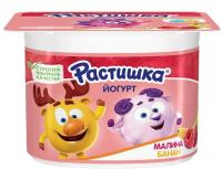 Йогурт Растишка Малина-Банан 3% 110г1