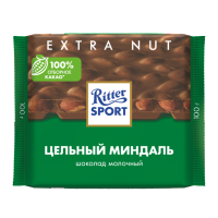 Шок плит Ritter Sport 100г цельный миндаль молочный