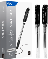 Ручка гелевая Deli G158-BK 0.7mm