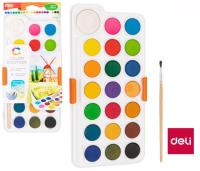 Акварель Deli Color Emotion с кистью 21цв C10-21
