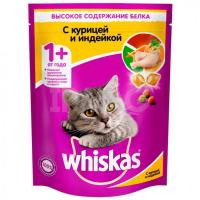 Корм дкошек Whiskas 350г паштет курица и индейка