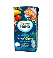 Дет кашка Фруто няня 200мл 5 злаков клубника и банан 6+ т п