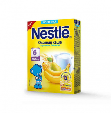 Детпит Nestle мол Овсяная груша банан 6+ 220г