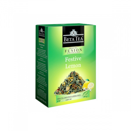 Чай Beta 100 гр. лимон, лепестки растений зеленый