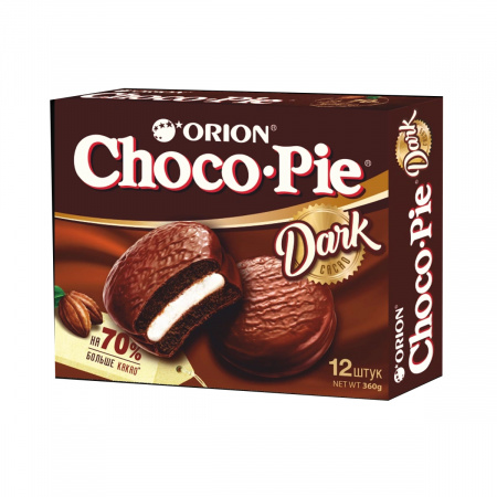 Печенье Orion Choco-pie Dark 12шт 360г